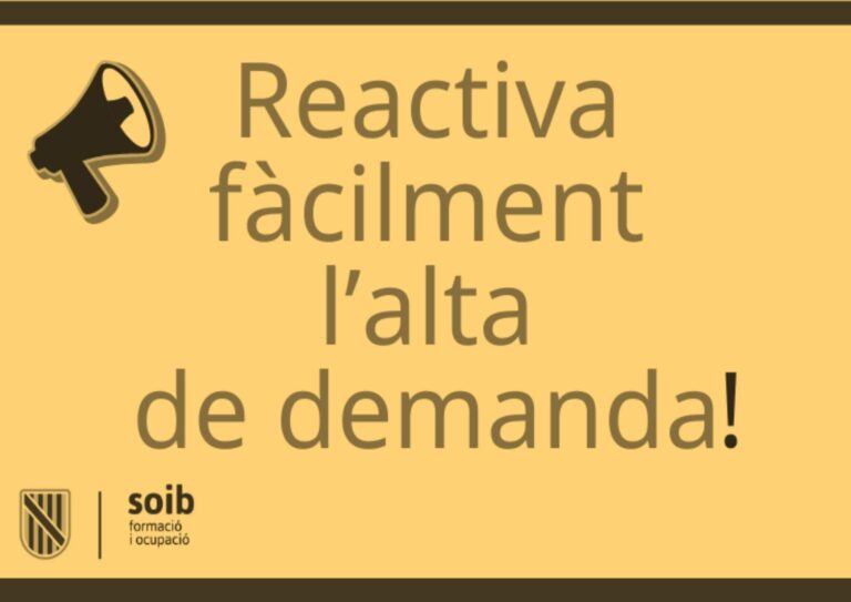 Reactiva alta demanda d'ocupacio al SOIB
